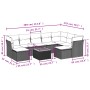 Set de sofás de jardín 10 pzas cojines ratán sintético negro de , Conjuntos de jardín - Ref: Foro24-3256293, Precio: 619,98 €...