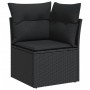 Set de sofás de jardín 11 pzas y cojines ratán sintético negro de , Conjuntos de jardín - Ref: Foro24-3256300, Precio: 693,05...