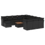 Set de sofás de jardín y cojines 13 pzas ratán sintético negro de , Conjuntos de jardín - Ref: Foro24-3256314, Precio: 836,50...