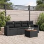 Set de muebles de jardín 5 pzas y cojines ratán sintético negro de , Conjuntos de jardín - Ref: Foro24-3256328, Precio: 332,5...