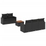 Set de sofás de jardín 6 piezas y cojines ratán sintético negro de , Conjuntos de jardín - Ref: Foro24-3256335, Precio: 451,9...
