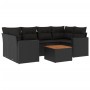 Set de comedor de jardín 7 pzas y cojines ratán sintético negro de , Conjuntos de jardín - Ref: Foro24-3256349, Precio: 496,1...