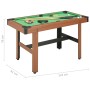 Mesa de billar de 4 pies marrón 122x61x76 cm de vidaXL, Mesas de billar - Ref: Foro24-91948, Precio: 142,01 €, Descuento: %