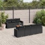 Set de sofás de jardín 8 piezas y cojines ratán sintético negro de , Conjuntos de jardín - Ref: Foro24-3256356, Precio: 532,6...
