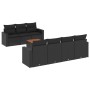 Set de sofás de jardín 8 piezas y cojines ratán sintético negro de , Conjuntos de jardín - Ref: Foro24-3256356, Precio: 532,6...