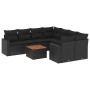 Set de sofás de jardín 8 piezas y cojines ratán sintético negro de , Conjuntos de jardín - Ref: Foro24-3256377, Precio: 595,1...