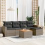 Set de muebles de jardín 6 pzas y cojines ratán sintético gris de , Conjuntos de jardín - Ref: Foro24-3256431, Precio: 356,79...