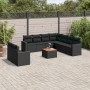 Set de sofás de jardín 10 pzas cojines ratán sintético negro de , Conjuntos de jardín - Ref: Foro24-3256517, Precio: 680,90 €...