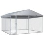 Perrera de exterior con techo 382x382x225 cm de vidaXL, Casetas y cercados para perros - Ref: Foro24-145029, Precio: 484,11 €...