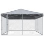 Perrera de exterior con techo 382x382x225 cm de vidaXL, Casetas y cercados para perros - Ref: Foro24-145029, Precio: 484,11 €...