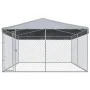 Perrera de exterior con techo 382x382x225 cm de vidaXL, Casetas y cercados para perros - Ref: Foro24-145029, Precio: 474,65 €...