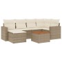 Set sofás de jardín 7 piezas y cojines ratán sintético beige de , Conjuntos de jardín - Ref: Foro24-3256555, Precio: 490,98 €...