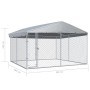 Perrera de exterior con techo 382x382x225 cm de vidaXL, Casetas y cercados para perros - Ref: Foro24-145029, Precio: 484,11 €...