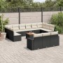 Set sofás de jardín 14 pzas con cojines ratán sintético negro de , Conjuntos de jardín - Ref: Foro24-3256693, Precio: 822,97 ...