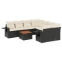 Set de sofás de jardín 8 piezas y cojines ratán sintético negro de , Conjuntos de jardín - Ref: Foro24-3256819, Precio: 546,3...