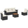 Set de sofás de jardín 6 piezas y cojines ratán sintético negro de , Conjuntos de jardín - Ref: Foro24-3256833, Precio: 345,2...