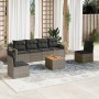 Set de sofás de jardín 7 piezas con cojines ratán PE gris de , Conjuntos de jardín - Ref: Foro24-3256844, Precio: 406,50 €, D...