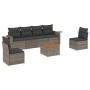 Set de sofás de jardín 7 piezas con cojines ratán PE gris de , Conjuntos de jardín - Ref: Foro24-3256844, Precio: 406,50 €, D...