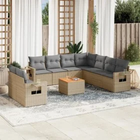 Juego de sofás jardín con cojines beige 10 pzas ratán sintético de , Conjuntos de jardín - Ref: Foro24-3256962, Precio: 681,1...