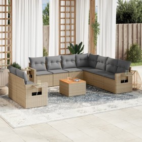 Juego de sofás jardín con cojines beige 10 pzas ratán sintético de , Conjuntos de jardín - Ref: Foro24-3256962, Precio: 705,9...