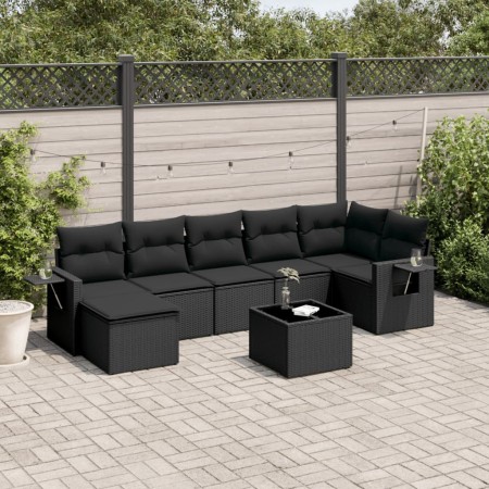 Set de sofás de jardín 8 piezas y cojines ratán sintético negro de , Conjuntos de jardín - Ref: Foro24-3252822, Precio: 519,7...