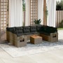 Set de sofás de jardín 10 pzas con cojines ratán sintético gris de , Conjuntos de jardín - Ref: Foro24-3257040, Precio: 621,6...