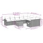 Set de sofás de jardín 10 pzas cojines ratán sintético negro de , Conjuntos de jardín - Ref: Foro24-3257049, Precio: 665,44 €...