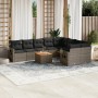 Set de sofás de jardín 10 pzas con cojines ratán sintético gris de , Conjuntos de jardín - Ref: Foro24-3257054, Precio: 621,6...