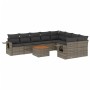 Set de sofás de jardín 10 pzas con cojines ratán sintético gris de , Conjuntos de jardín - Ref: Foro24-3257054, Precio: 621,6...