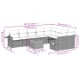 Set de sofás de jardín 10 pzas con cojines ratán sintético gris de , Conjuntos de jardín - Ref: Foro24-3257054, Precio: 621,6...