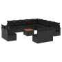 Set sofás de jardín 14 pzas con cojines ratán sintético negro de , Conjuntos de jardín - Ref: Foro24-3257147, Precio: 862,44 ...