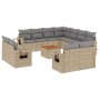 Juego de sofás jardín con cojines beige mezcla 12 pzas ratán PE de , Conjuntos de jardín - Ref: Foro24-3257158, Precio: 951,0...