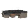 Set de sofás de jardín 11 pzas y cojines ratán sintético gris de , Conjuntos de jardín - Ref: Foro24-3257187, Precio: 667,68 ...