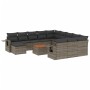 Set sofás de jardín con cojines 13 piezas ratán sintético gris de , Conjuntos de jardín - Ref: Foro24-3257201, Precio: 798,65...