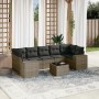 Set de sofás de jardín 8 pzas y cojines ratán sintético gris de , Conjuntos de jardín - Ref: Foro24-3254677, Precio: 506,74 €...