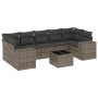 Set de sofás de jardín 8 pzas y cojines ratán sintético gris de , Conjuntos de jardín - Ref: Foro24-3254677, Precio: 506,74 €...