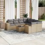 Set de sofás de jardín 9 pzas con cojines ratán sintético beige de , Conjuntos de jardín - Ref: Foro24-3254696, Precio: 624,1...