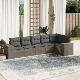 Set de muebles de jardín 6 pzas y cojines ratán sintético gris de , Conjuntos de jardín - Ref: Foro24-3254927, Precio: 400,91...