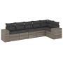 Set de muebles de jardín 6 pzas y cojines ratán sintético gris de , Conjuntos de jardín - Ref: Foro24-3254927, Precio: 400,33...