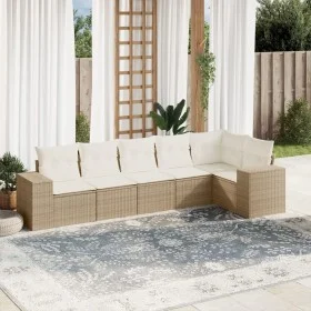 Juego de sofás jardín con cojines 6 pzas ratán sintético beige de , Conjuntos de jardín - Ref: Foro24-3254925, Precio: 464,69...