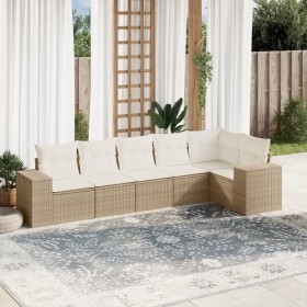 Juego de sofás jardín con cojines 6 pzas ratán sintético beige de , Conjuntos de jardín - Ref: Foro24-3254925, Precio: 475,43...