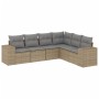 Juego de sofás jardín con cojines 6 pzas ratán sintético beige de , Conjuntos de jardín - Ref: Foro24-3254946, Precio: 430,94...