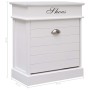 Mueble zapatero de madera de Paulownia blanco 50x28x58 cm de vidaXL, Zapateros y organizadores de calzado - Ref: Foro24-28408...