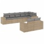 Juego de sofás de jardín con cojines beige 8 pzas ratán PE de , Conjuntos de jardín - Ref: Foro24-3255156, Precio: 597,61 €, ...