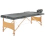 Camilla de masaje 3 zonas estructura madera antracita 186x68 cm de vidaXL, Mesas de masaje - Ref: Foro24-110172, Precio: 165,...