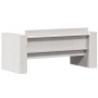 Sofá de jardín 2 plazas madera maciza pino blanco 134x60x62 cm de , Sofás de exterior - Ref: Foro24-832370, Precio: 144,52 €,...