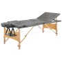 Camilla de masaje 3 zonas estructura madera antracita 186x68 cm de vidaXL, Mesas de masaje - Ref: Foro24-110172, Precio: 165,...