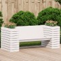 Banco con jardineras madera maciza pino blanco 167,5x60x65 cm de , Sofás de exterior - Ref: Foro24-832544, Precio: 203,82 €, ...