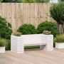 Banco con jardineras madera maciza pino blanco 167,5x60x65 cm de , Sofás de exterior - Ref: Foro24-832544, Precio: 203,82 €, ...