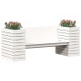 Banco con jardineras madera maciza pino blanco 167,5x60x65 cm de , Sofás de exterior - Ref: Foro24-832544, Precio: 203,82 €, ...